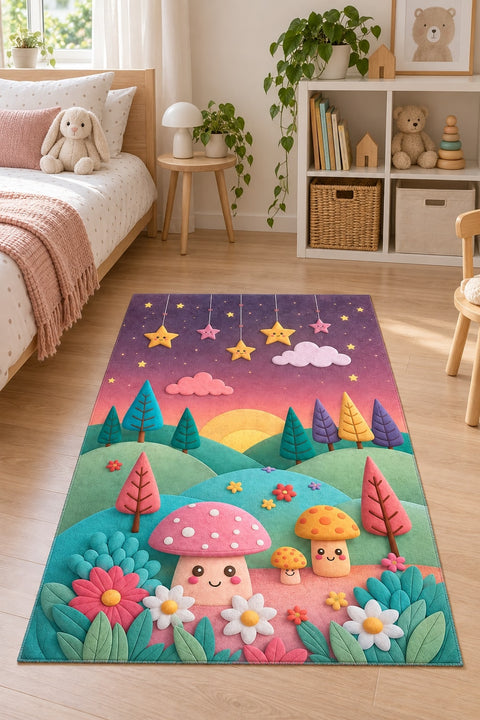 Figural Kids Area Rug in a nursery