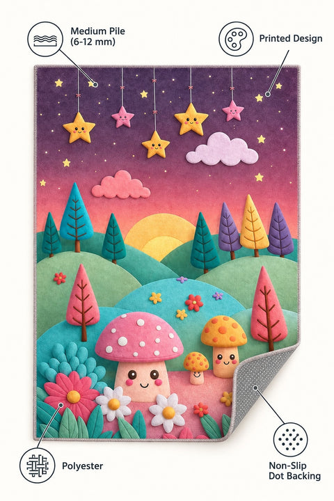 Figural Kids Area Rug – features