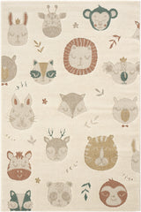 Figural Kids Area Rug – Cream & Beige 1