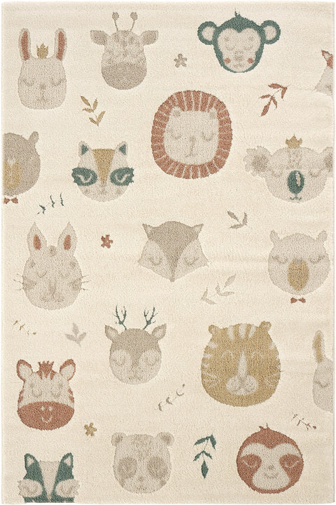 Figural Kids Area Rug – Cream & Beige 1
