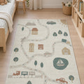 Figural Kids Area Rug – Cream & Beige 7 in a nursery