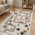 Figural Kids Area Rug – Gray in a nursery