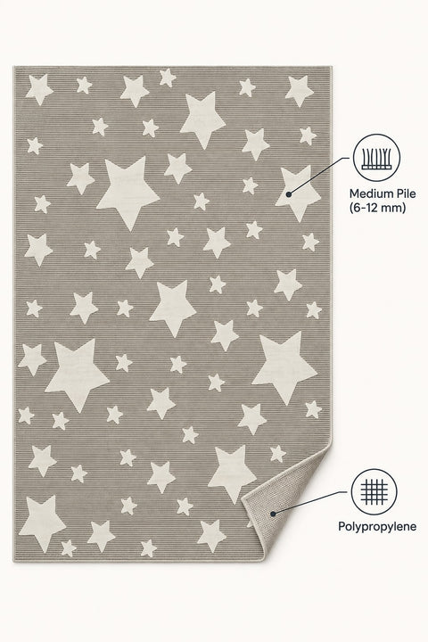 Figural Kids Area Rug – Gray 03 – features