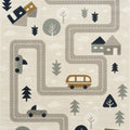 Figural Kids Area Rug – Gray