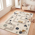 Figural Kids Area Rug – Gray in a nursery
