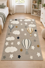Figural Kids Area Rug – Gray 05 in a nursery