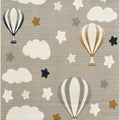 Figural Kids Area Rug – Gray 05