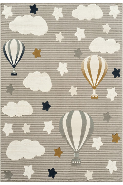Figural Kids Area Rug – Gray 05
