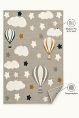 Figural Kids Area Rug – Gray 05 – features