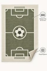 Figural Kids Area Rug – Green – features
