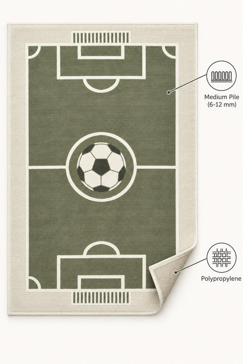 Figural Kids Area Rug – Green – features