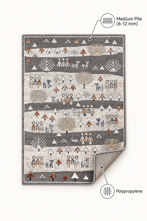 Figural Kids Area Rug – Multicolor – features