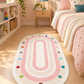 Figural Kids Oval Rug in a bedroom