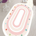 Figural Kids Oval Rug in a office