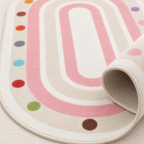 Figural Kids Oval Rug – texture close-up