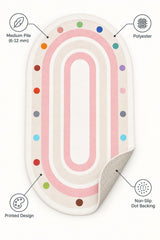 Figural Kids Oval Rug – features