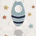 Figural Kids Shag Area Rug – Beige