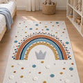 Figural Kids Shag Area Rug – Cream in a nursery