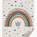 Figural Kids Shag Area Rug – Cream – features