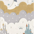 Figural Kids Shag Area Rug – Cream & Gray
