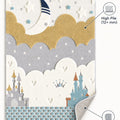 Figural Kids Shag Area Rug – Cream & Gray – features