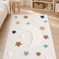 Figural Kids Shag Area Rug – Light Beige in a nursery