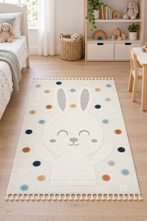 Figural Kids Shag Area Rug – Multicolor in a nursery
