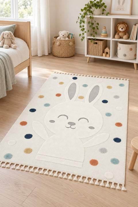 Figural Kids Shag Area Rug – Multicolor in a nursery