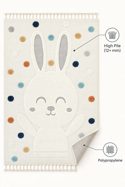 Figural Kids Shag Area Rug – Multicolor – features