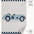 Figural Kids Shag Area Rug – Navy – features