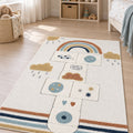 Figural Kids Shag Area Rug – Yellow in a nursery
