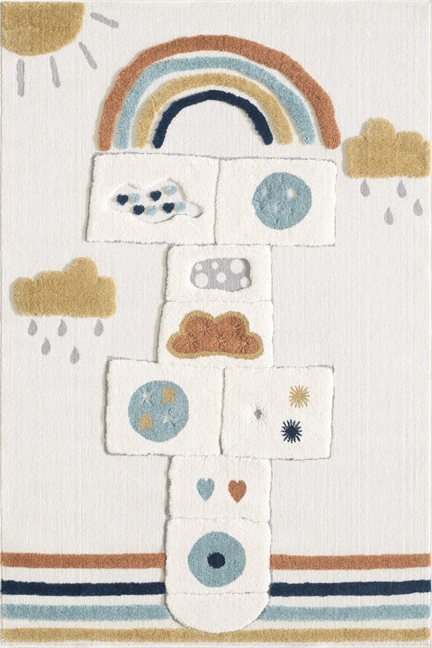 Figural Kids Shag Area Rug – Yellow