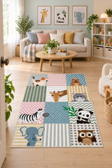 Figured Kids Area Rug in a living room