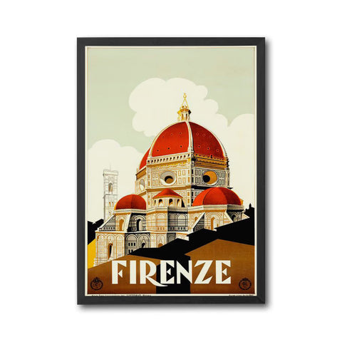 FIRENZE Heritage Décor Poster – Florence Cathedral Illustration Wall Poster