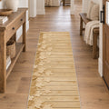 Floral 3D Runner Rug – Beige in a hallway