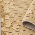 Floral 3D Runner Rug – Beige – texture close-up