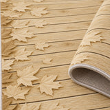 Floral 3D Runner Rug – Beige – texture close-up