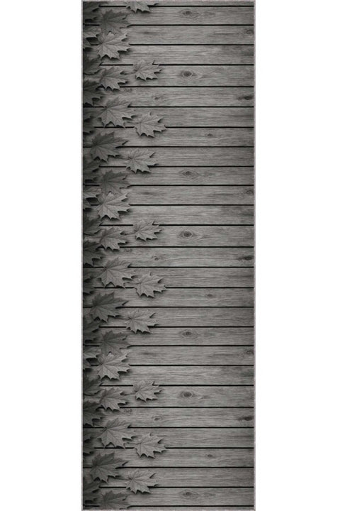 Floral 3D Runner Rug – Charcoal