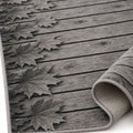 Floral 3D Runner Rug – Charcoal – texture close-up