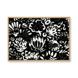 Floral Abstract Wall Art – Bold Black and White Botanical Pattern