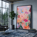 Floral Abstract Wall Art – Soft Pastel Botanical Garden Print