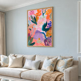Floral Abstract Wall Art – Vibrant Botanical Painting Print