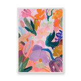 Floral Abstract Wall Art – Vibrant Botanical Painting Print