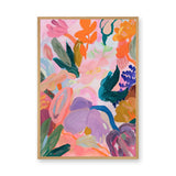Floral Abstract Wall Art – Vibrant Botanical Painting Print