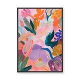 Floral Abstract Wall Art – Vibrant Botanical Painting Print