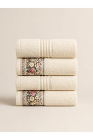 Striped Cream & Floral Cream