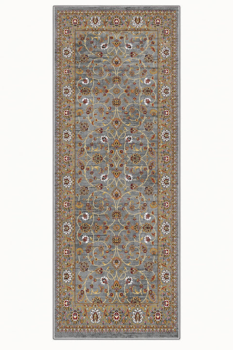Floral Classic Runner Rug – Gray