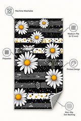 Floral Contemporary Kitchen Rug – features