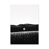 Floral Landscape Minimalist Wall Art – Black and White Daisy Print