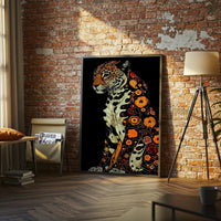 Floral Leopard Aesthetic Wall Décor Wall Poster Print